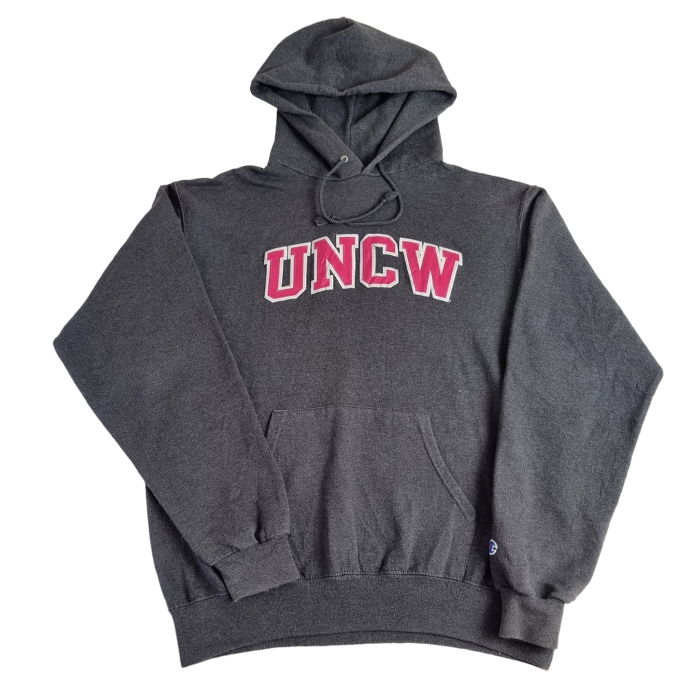 Champion UNCW Hoodie Dark Grey USA Hooded University Sweatshirt Mens Size Medium - Picture 1 of 9